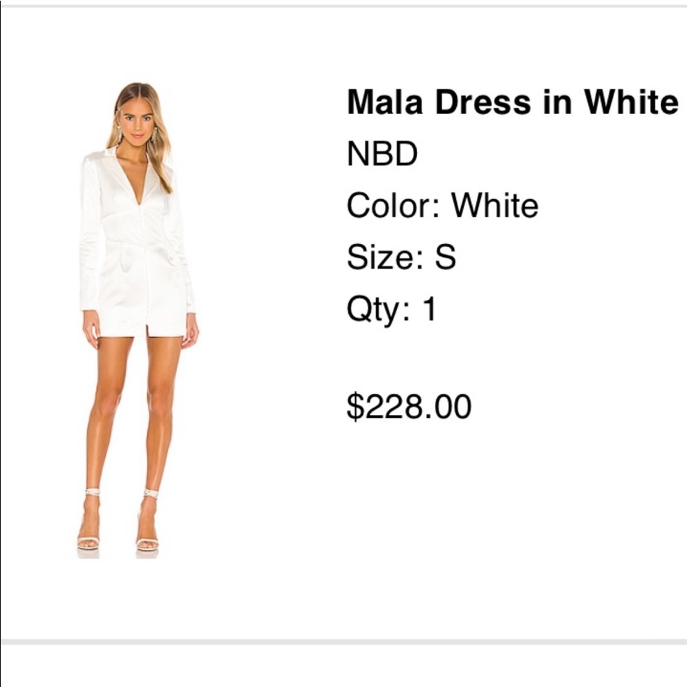 REVOLVE White Suit Dress